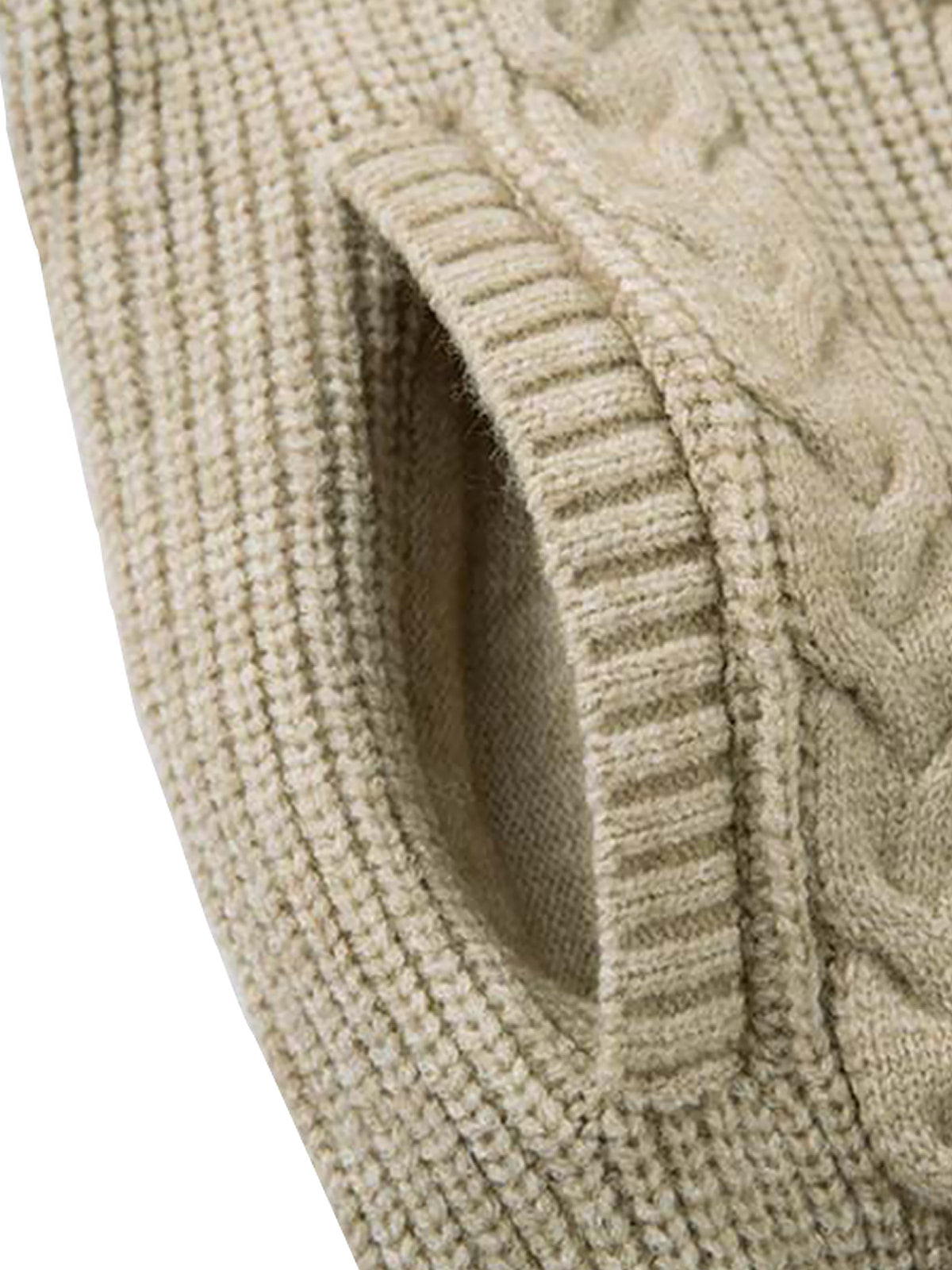 Cable Knit Zip-Up Sweater Jacket for Cozy Elegance