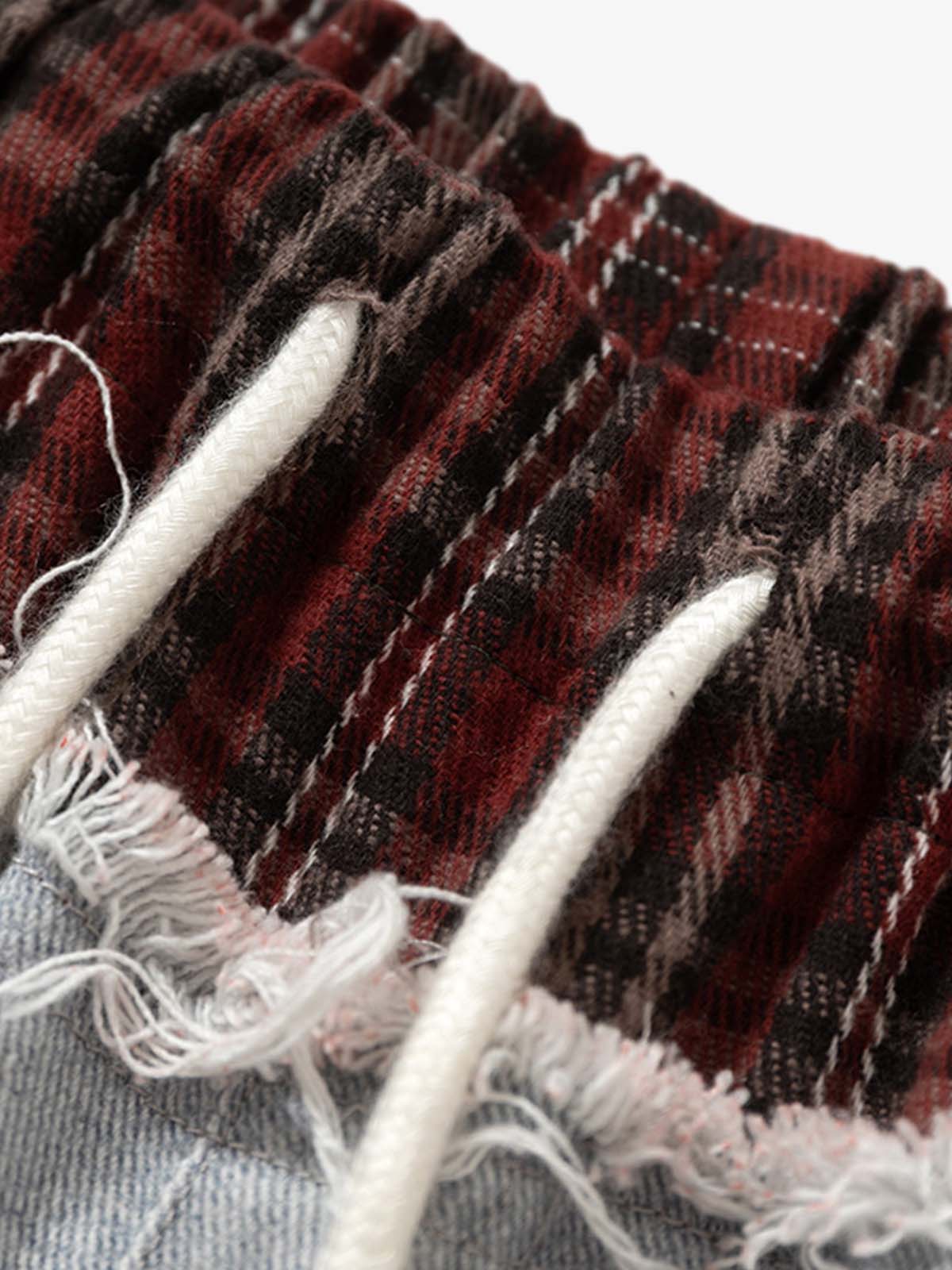 Thesupermade Waistband Patch Drawstring Jeans