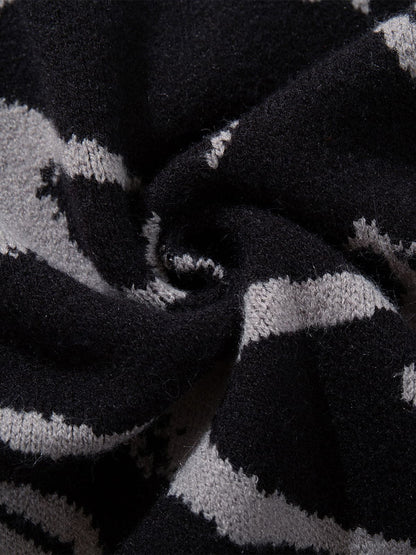 Stylish Contrast Panel Zip-Up Sweater for Casual and Sporty Looks