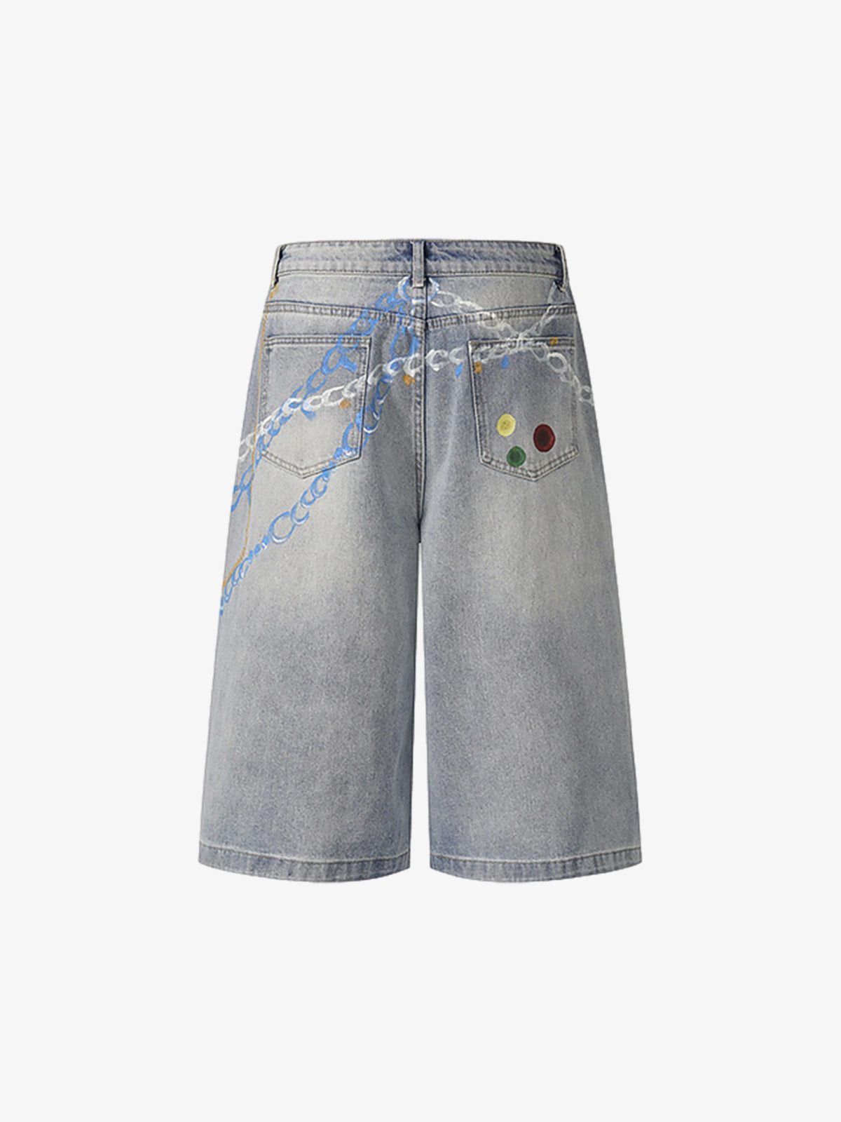 Street Painting Graffiti Denim Jorts