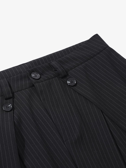 Wide-Leg Striped Trousers for Modern Elegance