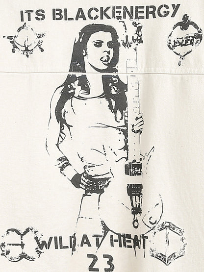 Street Hip-Hop Portrait Print Graphic Jacket