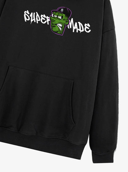 Stylish Graphic Hoodie with Unique Face Design for Casual Wear