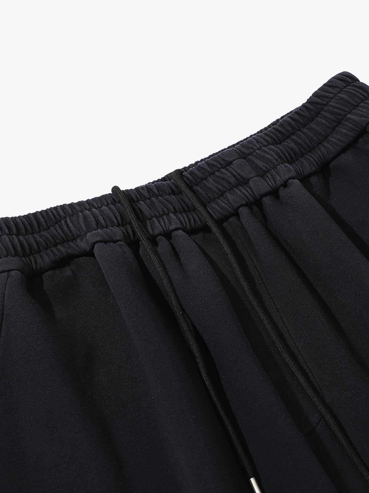 Distressed Gradient Drawstring Wide Leg Pants