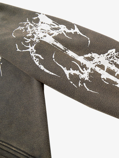 Skull Pattern Knit Sweater for Fall and Winter