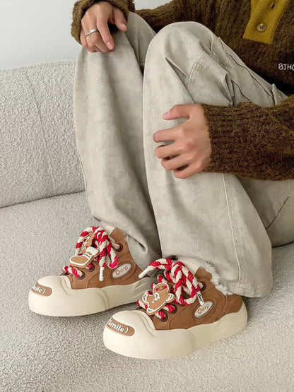 Stylish Platform Sneakers with Heart Design for Everyday Wear