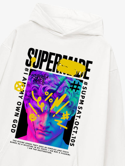 Thesupermade Cyberpunk Graffiti David Statue Hooded Sweatshirt