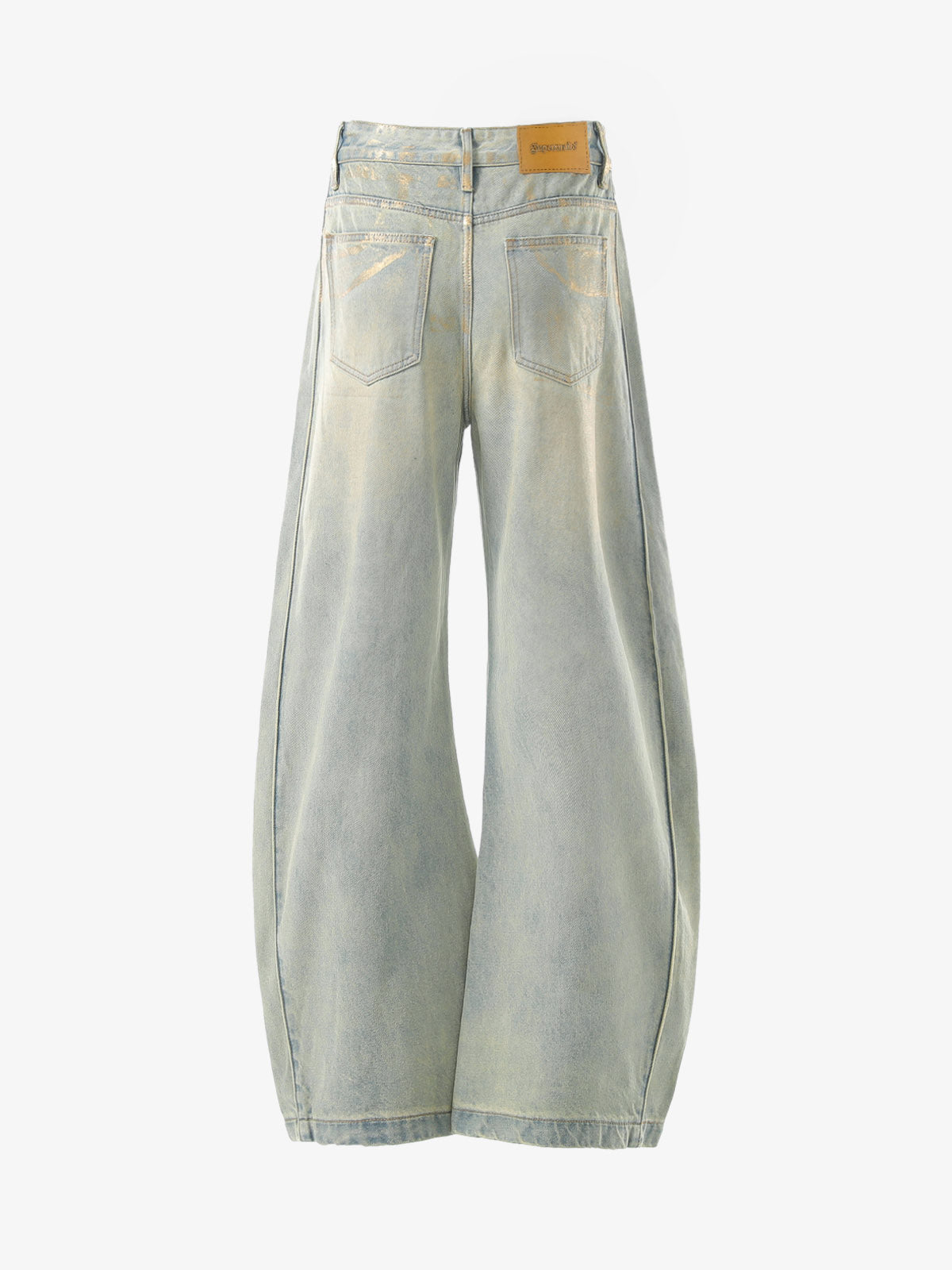 Wide-Leg Denim Trousers with Distressed Details for Everyday Style