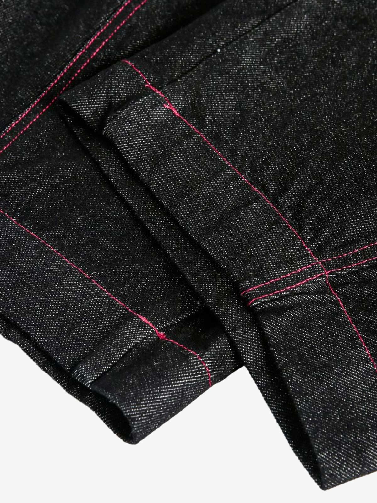 Street Culottes Red Stitching Barrel Jeans