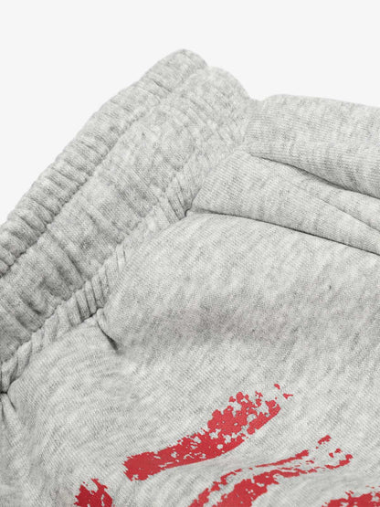 Retro Paratrooper Machete Pleated Design Printed Wide-Leg Pants