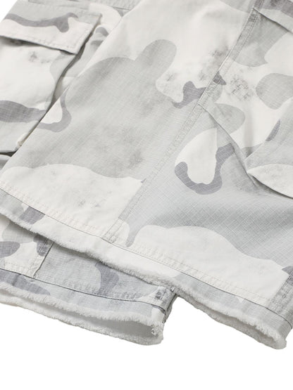 Camouflage Multi-Pocket Cargo Shorts