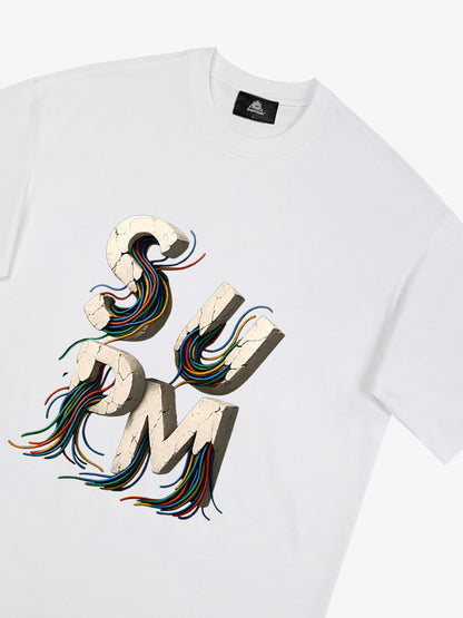 supm cable graphic T-shirt