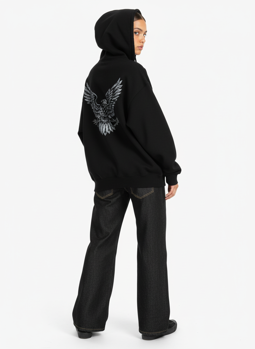 Leopard Star Print Double Waist Tie Jeans