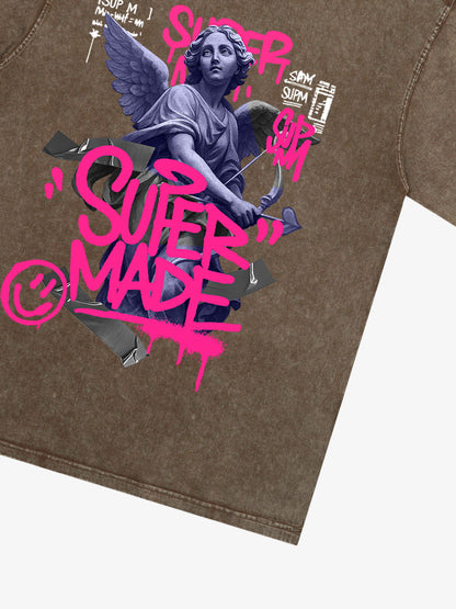 Street Lucky Angel graphic design T-shirt