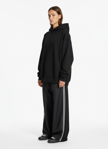 Double Waistband Panel Strap Barrel Pants