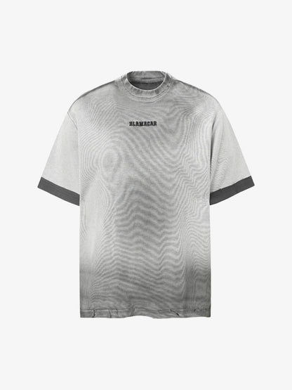 Vintage Distressed Washed Gradient Short-sleeved T-shirt