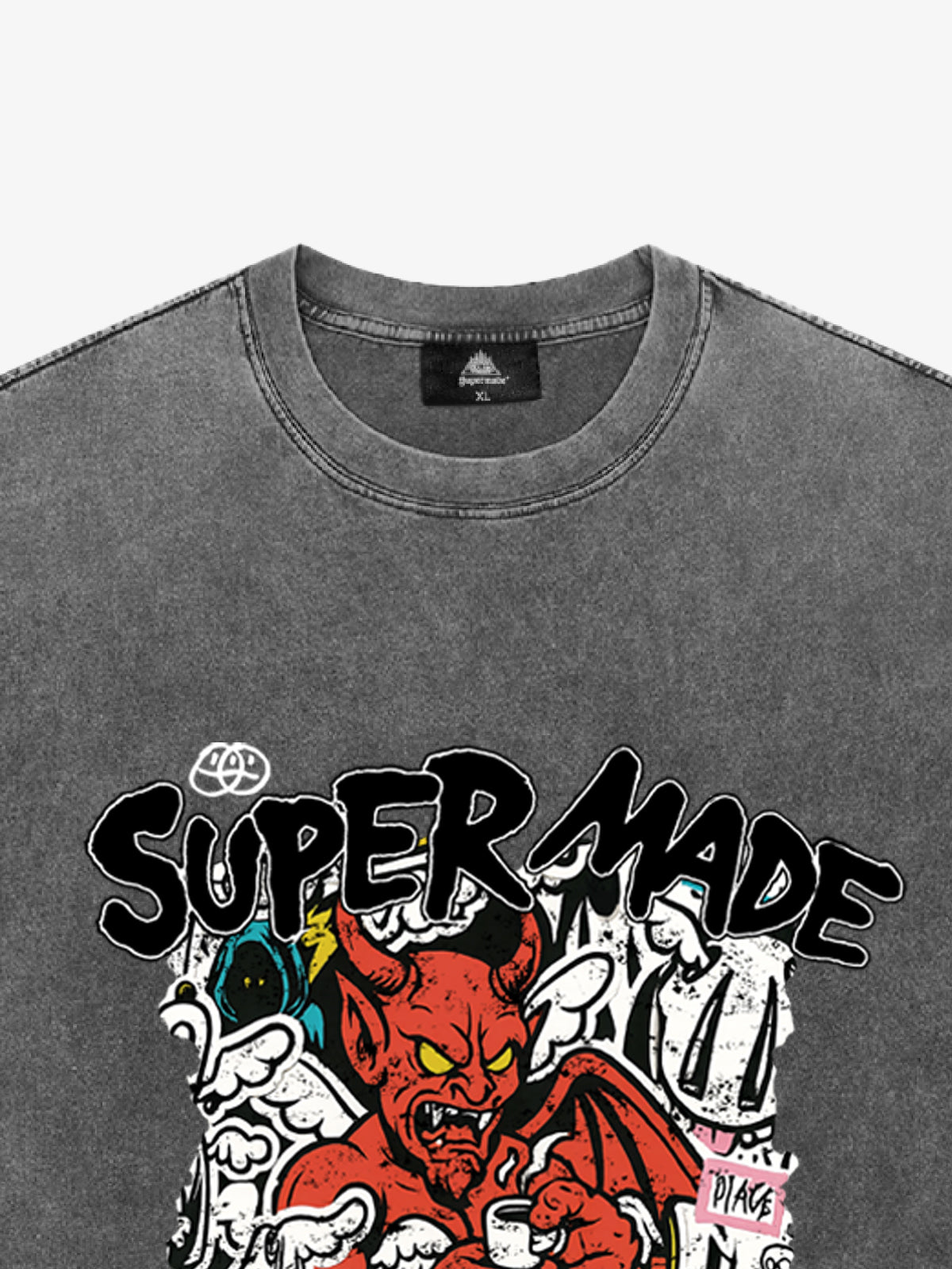 Street Devil Collage Pattern T-shirt