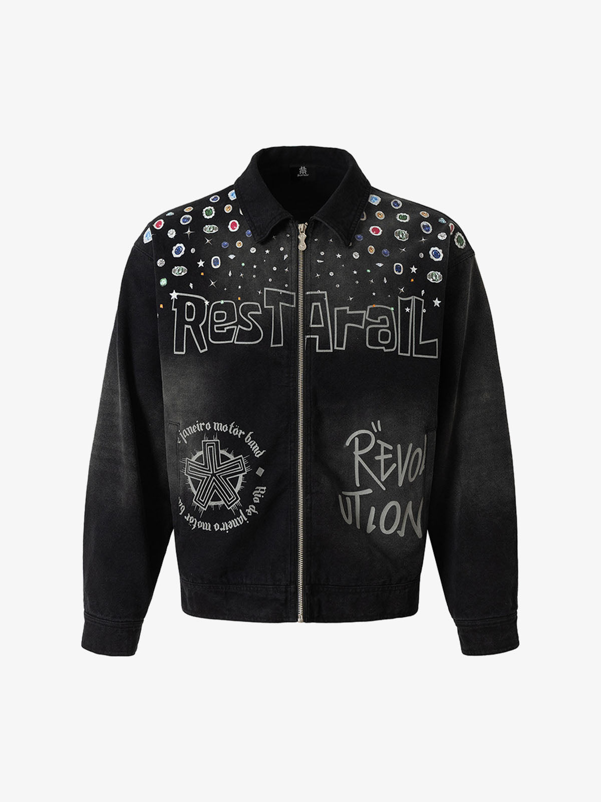 Thesupermade Spray-dyed Gradient Multi-layered Print Jacket