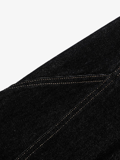 Reverse-Stitched Multi-Button Jeans