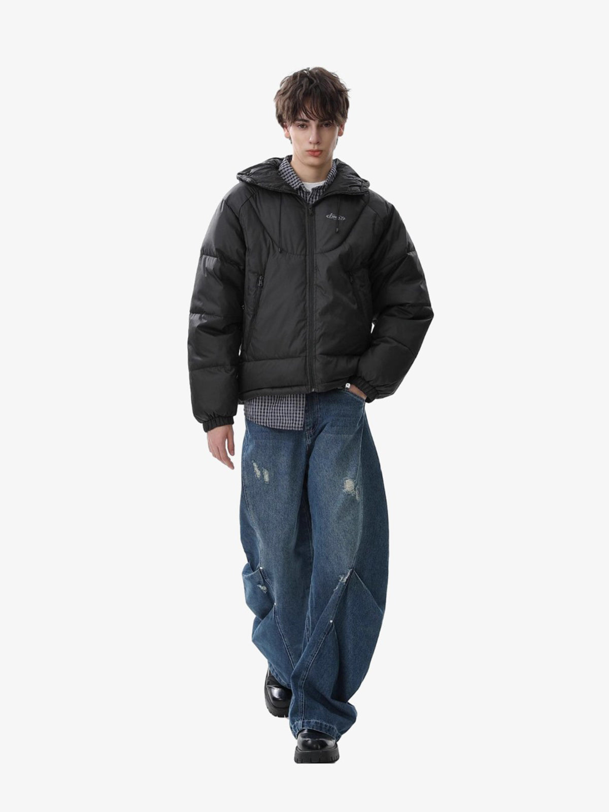 Lightweight Hooded Puffer Jacket for Winter and Fall - Essential Outdoor Wear with Adjustable Drawstring