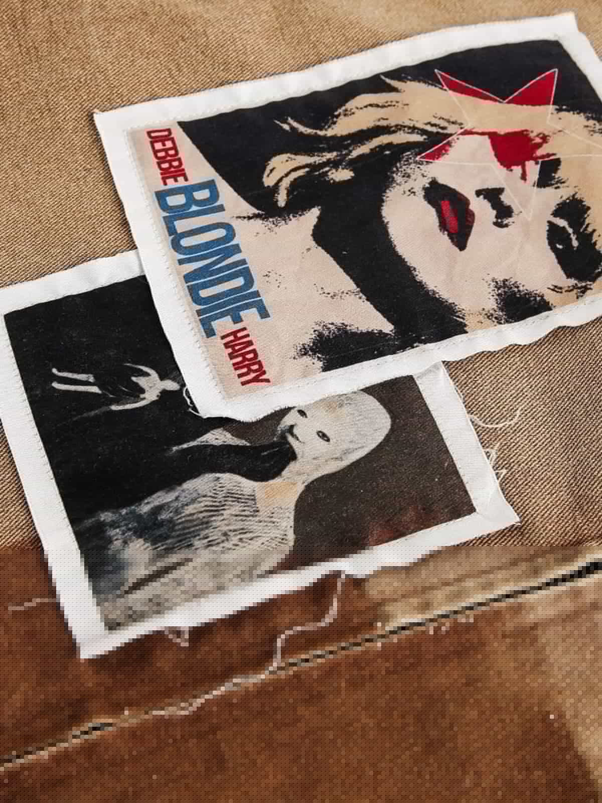 Unique Patchwork Denim Jacket with Iconic Graphic Prints