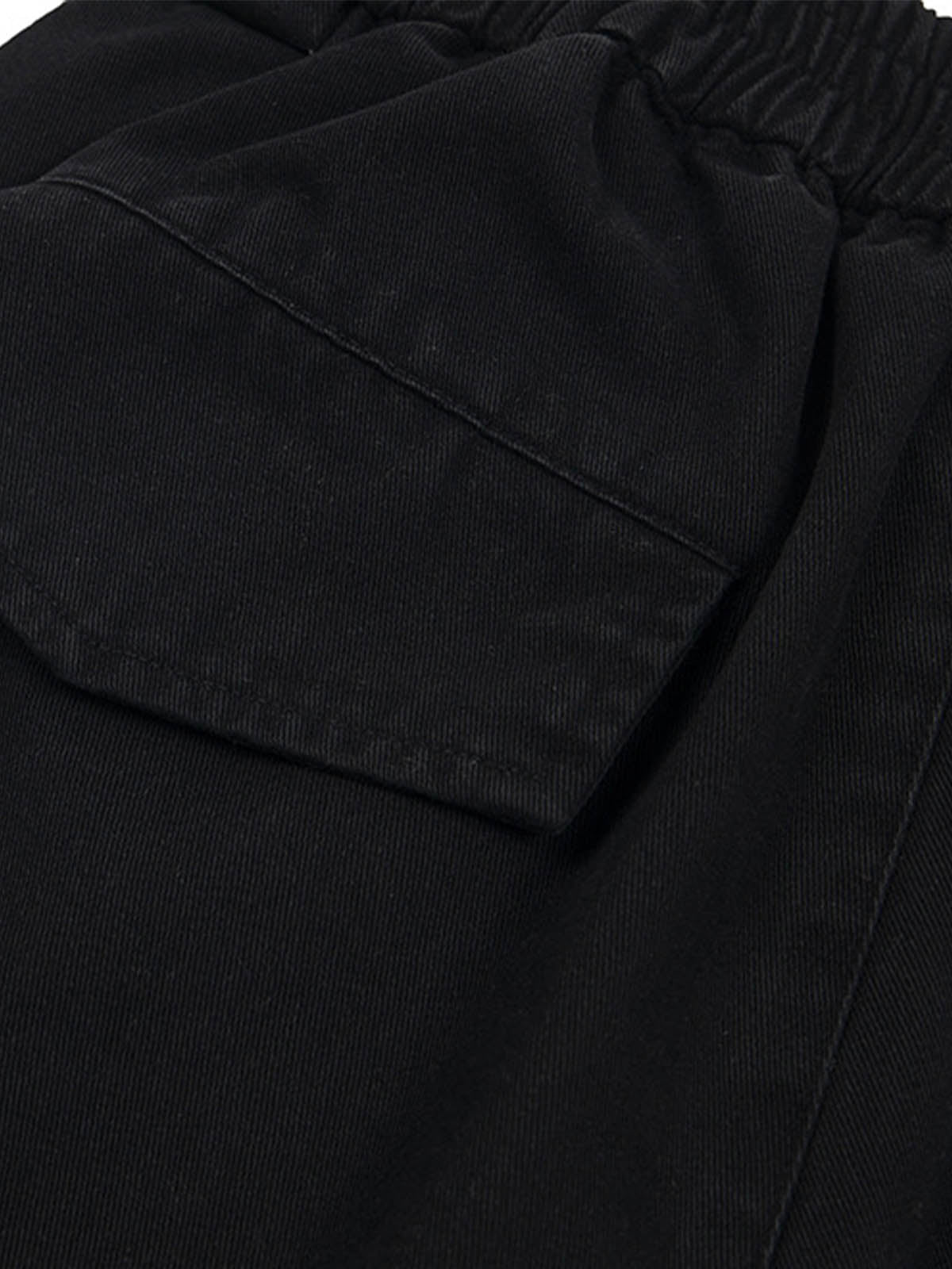 Retro Floral Embroidered Pleated Multi-Pocket Cargo Jorts