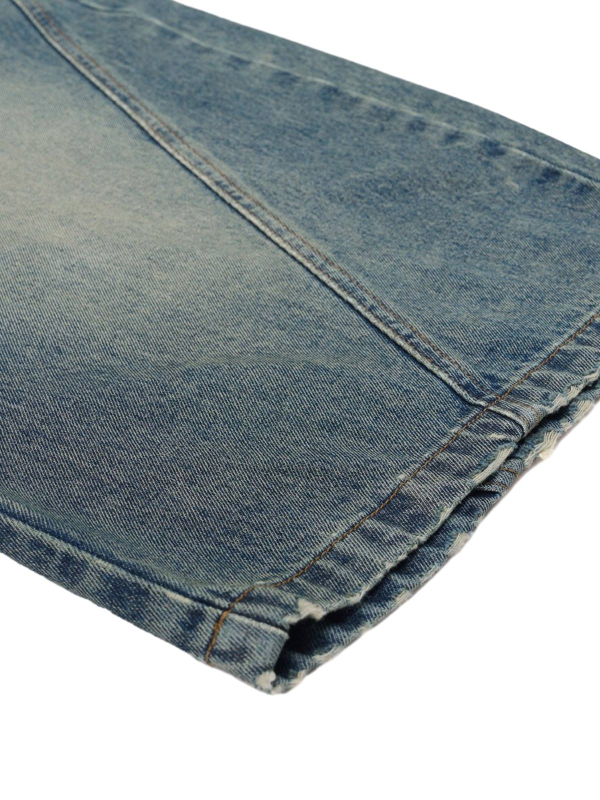 Washed Distressed Barrel Denim Jorts