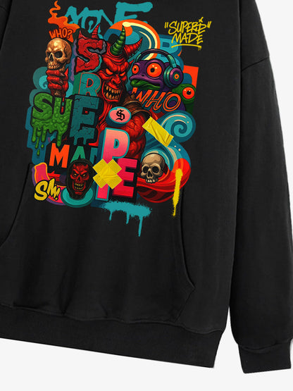 Thesupermade Devil Street Graffiti Carnival Hoodie