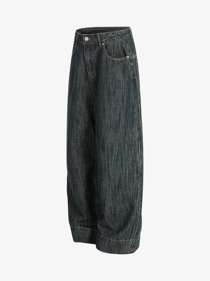 Wide-Leg High-Waisted Denim Trousers for Modern Fashionistas