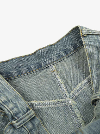 Washed Slub Machete Dye Jeans