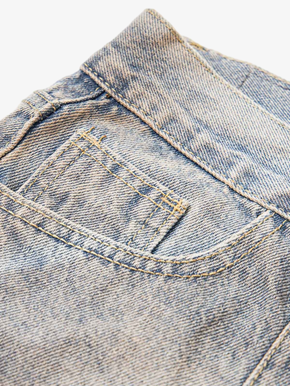 Retro Distressed Dirty Jeans