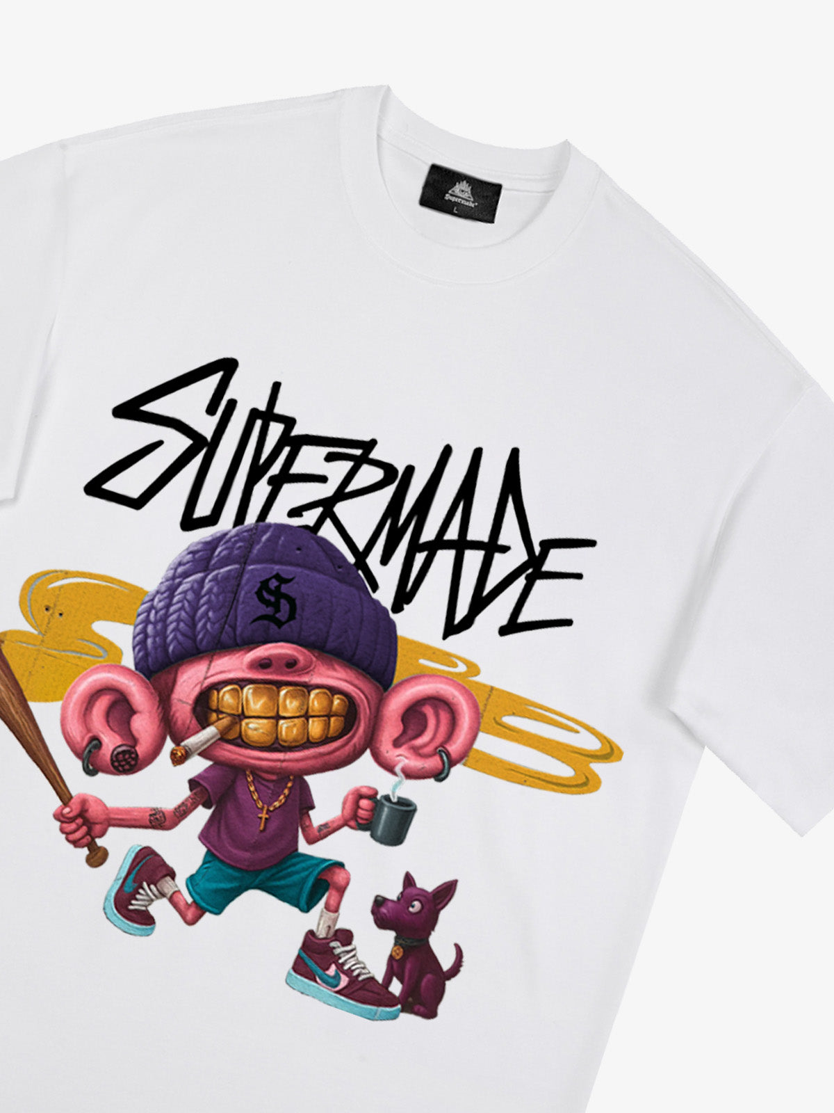 Thesupermade Cartoon Graffiti Trendy Weird Kid T-shirt