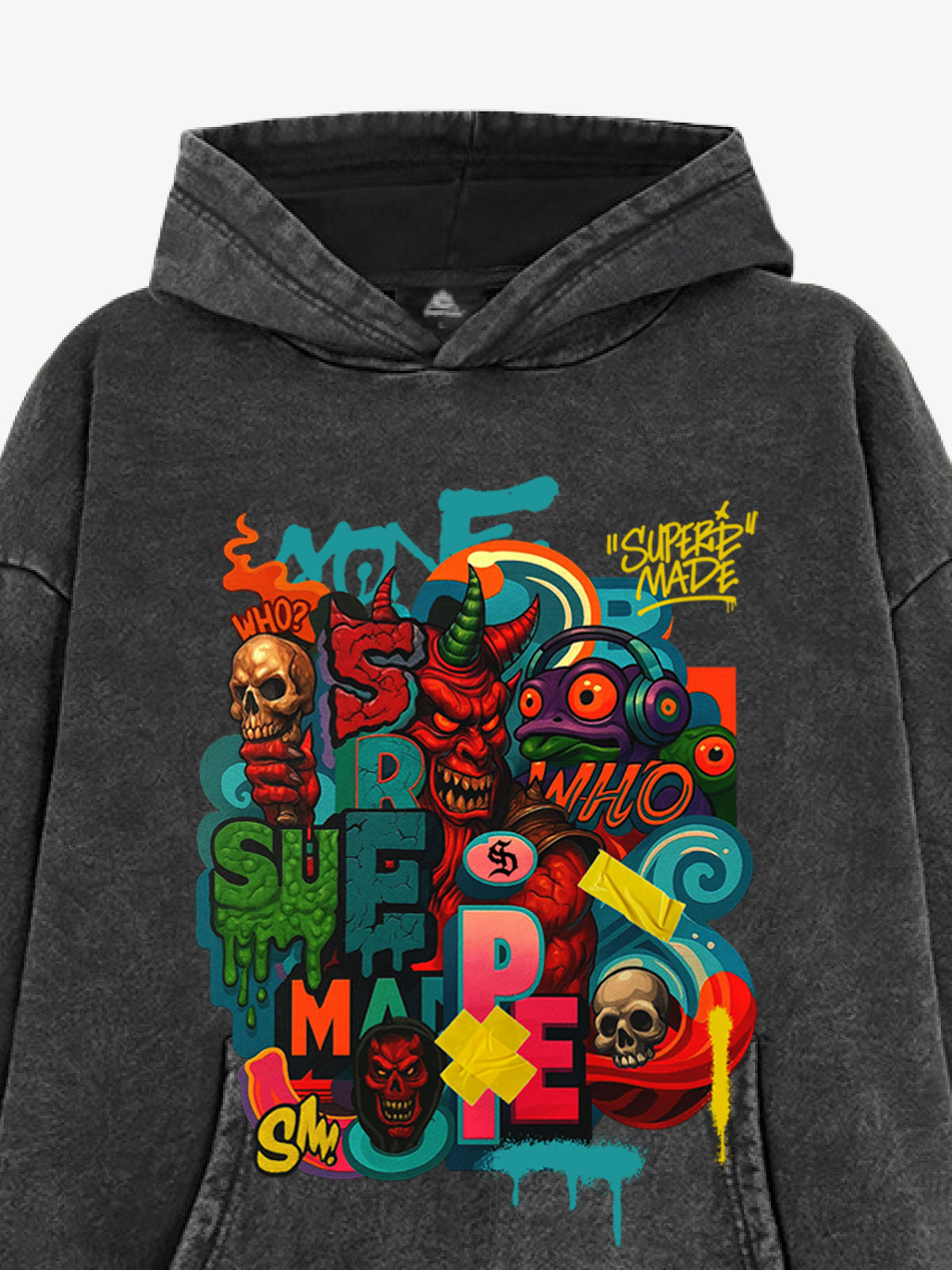 Thesupermade Devil Street Graffiti Carnival Hoodie
