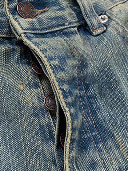 Wide-Leg Denim Trousers with Unique Tie Detail for Fashionable Comfort