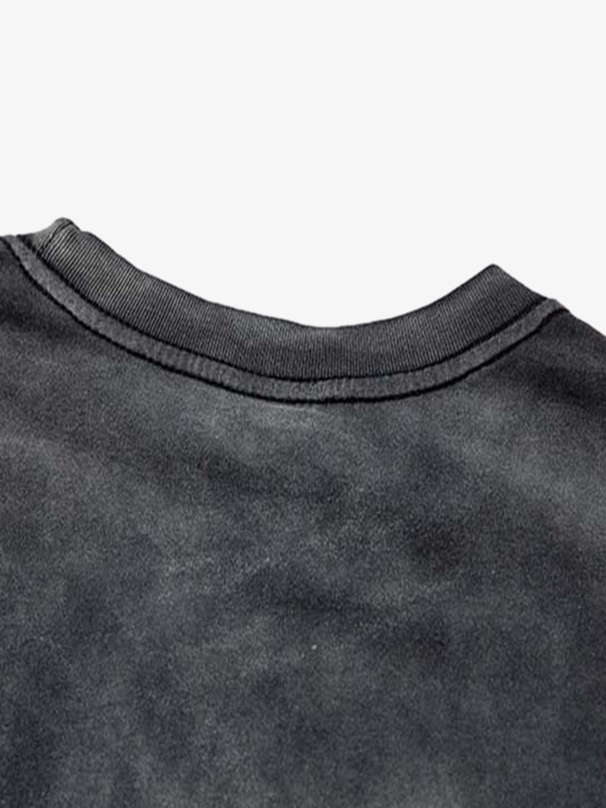 Inkjet Dirty Necklace Long-sleeved T-shirt