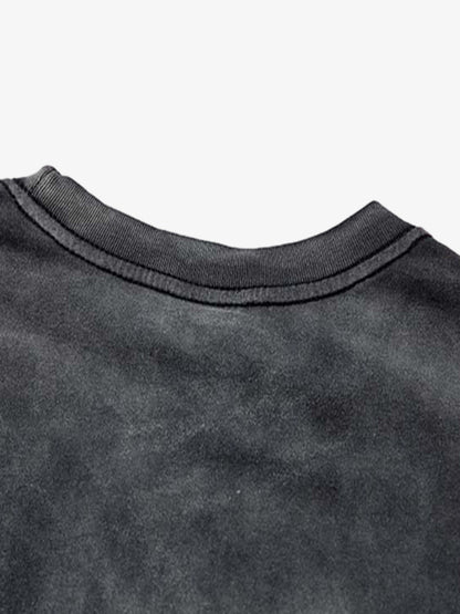 Inkjet Dirty Necklace Long-sleeved T-shirt