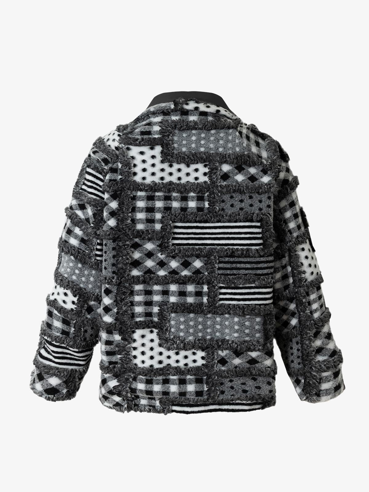 Thesupermade Special Plaid Polka Dot Reversible Cotton Jacket