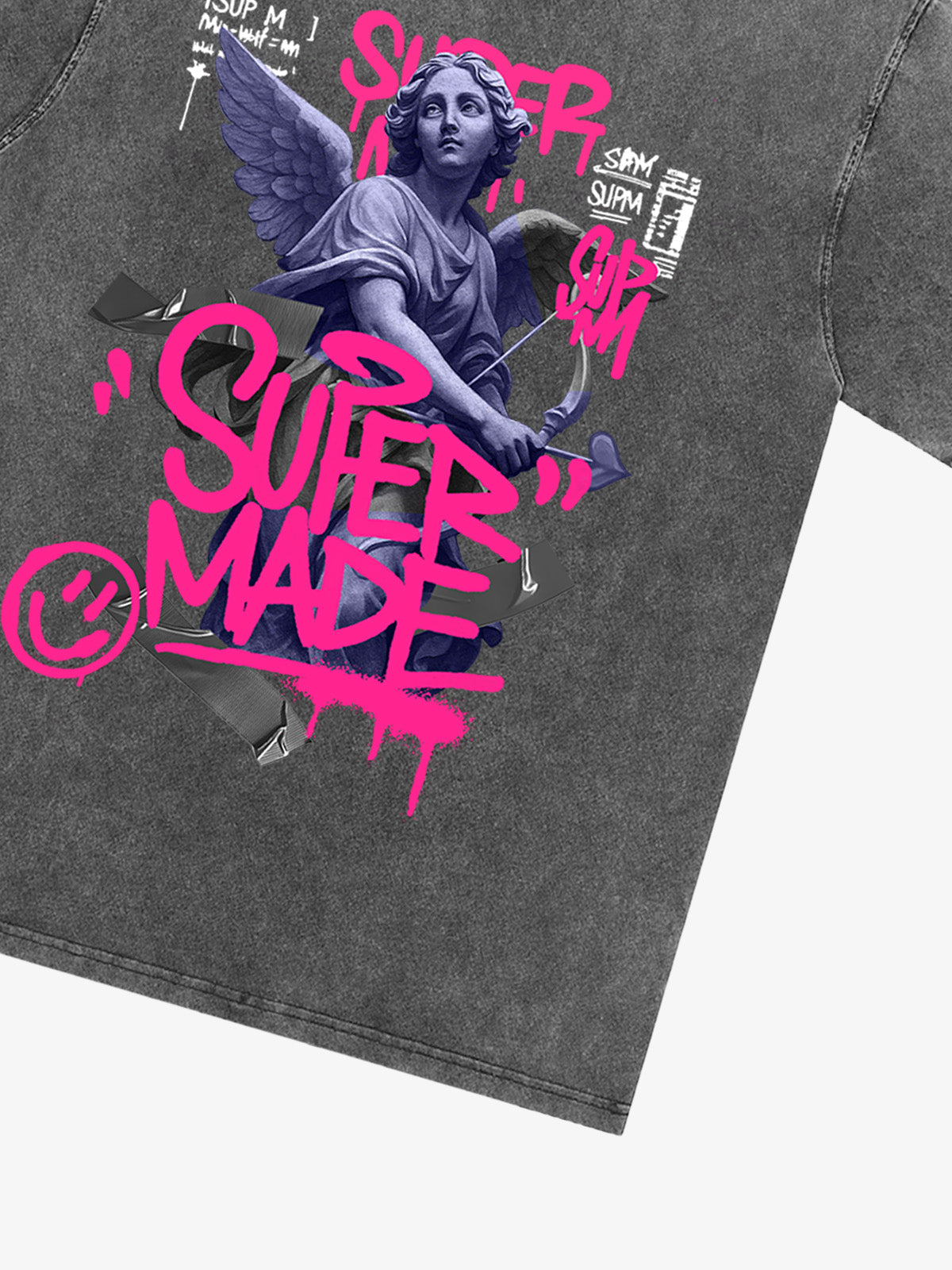 Street Lucky Angel graphic design T-shirt