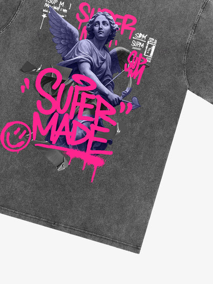 Street Lucky Angel graphic design T-shirt