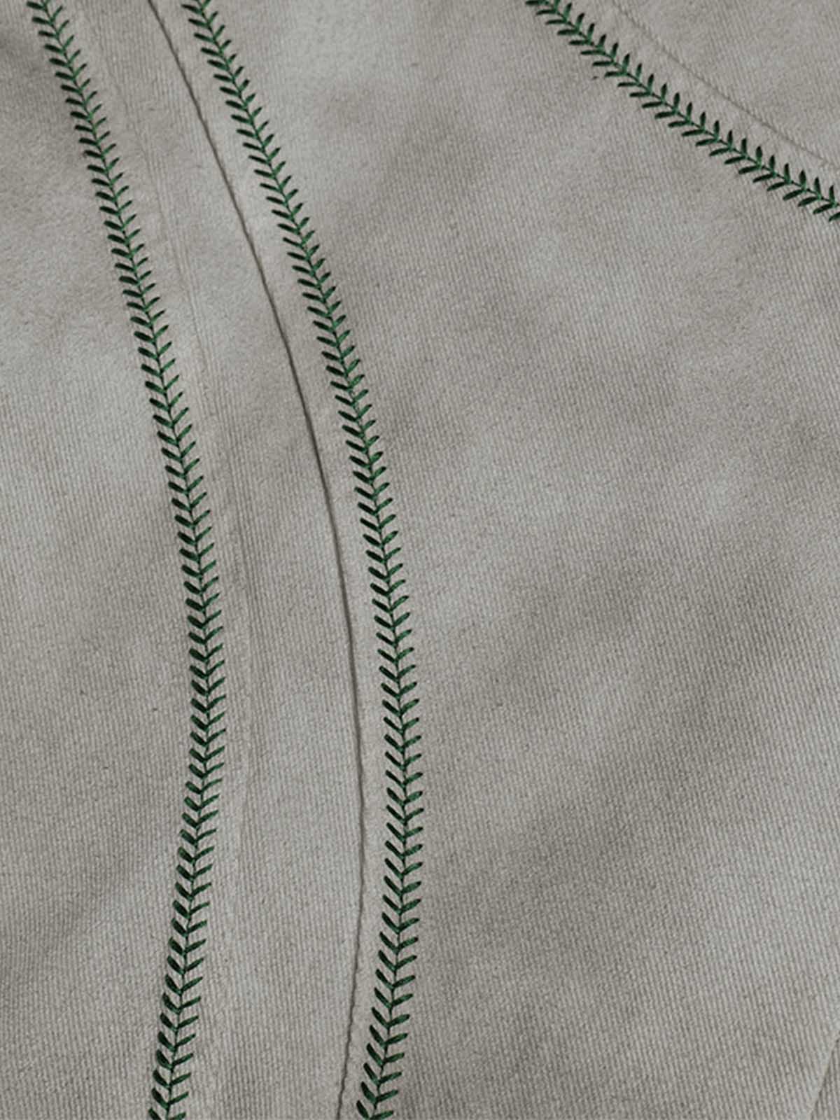 Stylish Wide-Leg Trousers with Unique Embroidered Design for Women