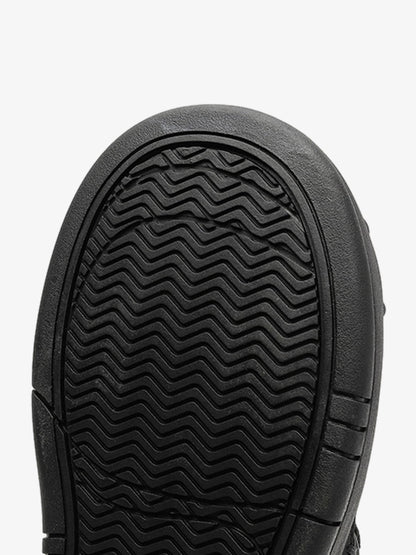 Black Chunky Sneakers with Fluid Lines and Granular Outsole for Everyday Wear