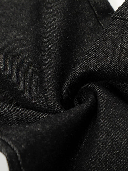 Stylish Wide-Leg Jeans with Unique Star Waistband Design for Men and Women