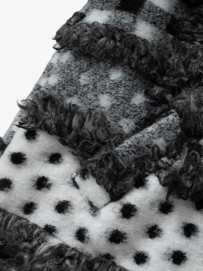 Thesupermade Special Plaid Polka Dot Reversible Cotton Jacket