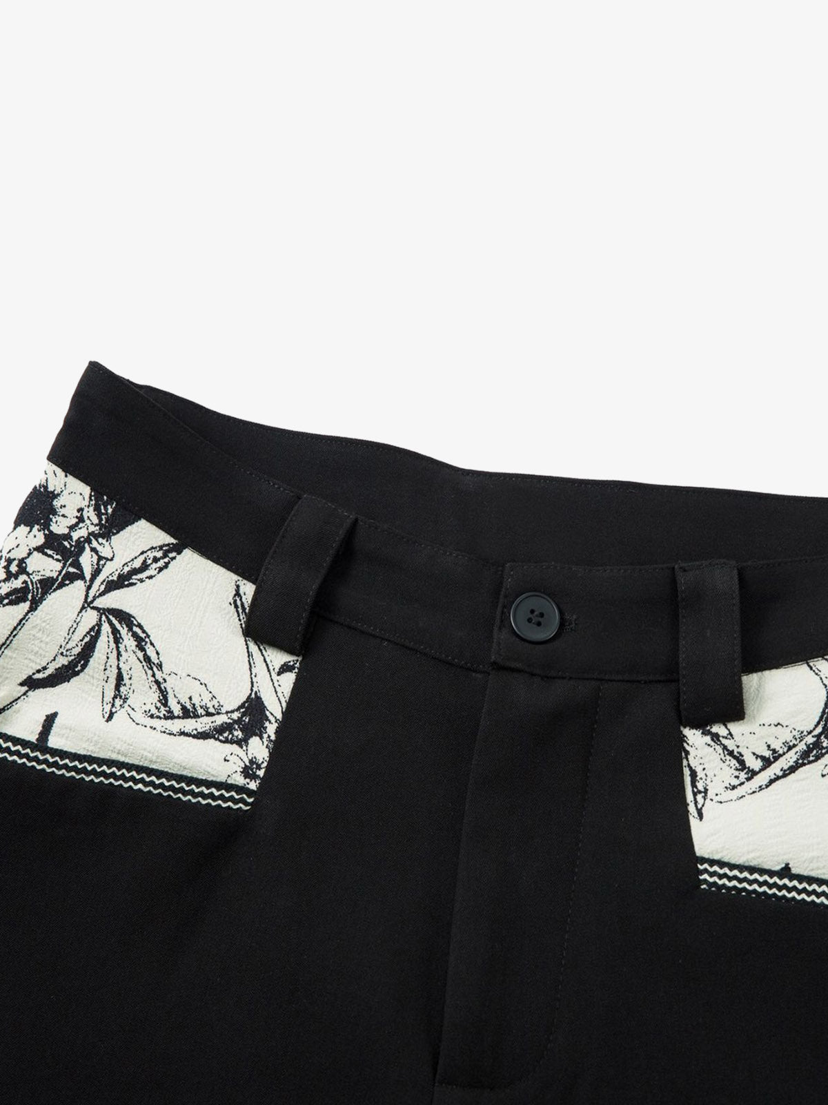 Retro Niche Patchwork Suit Shorts