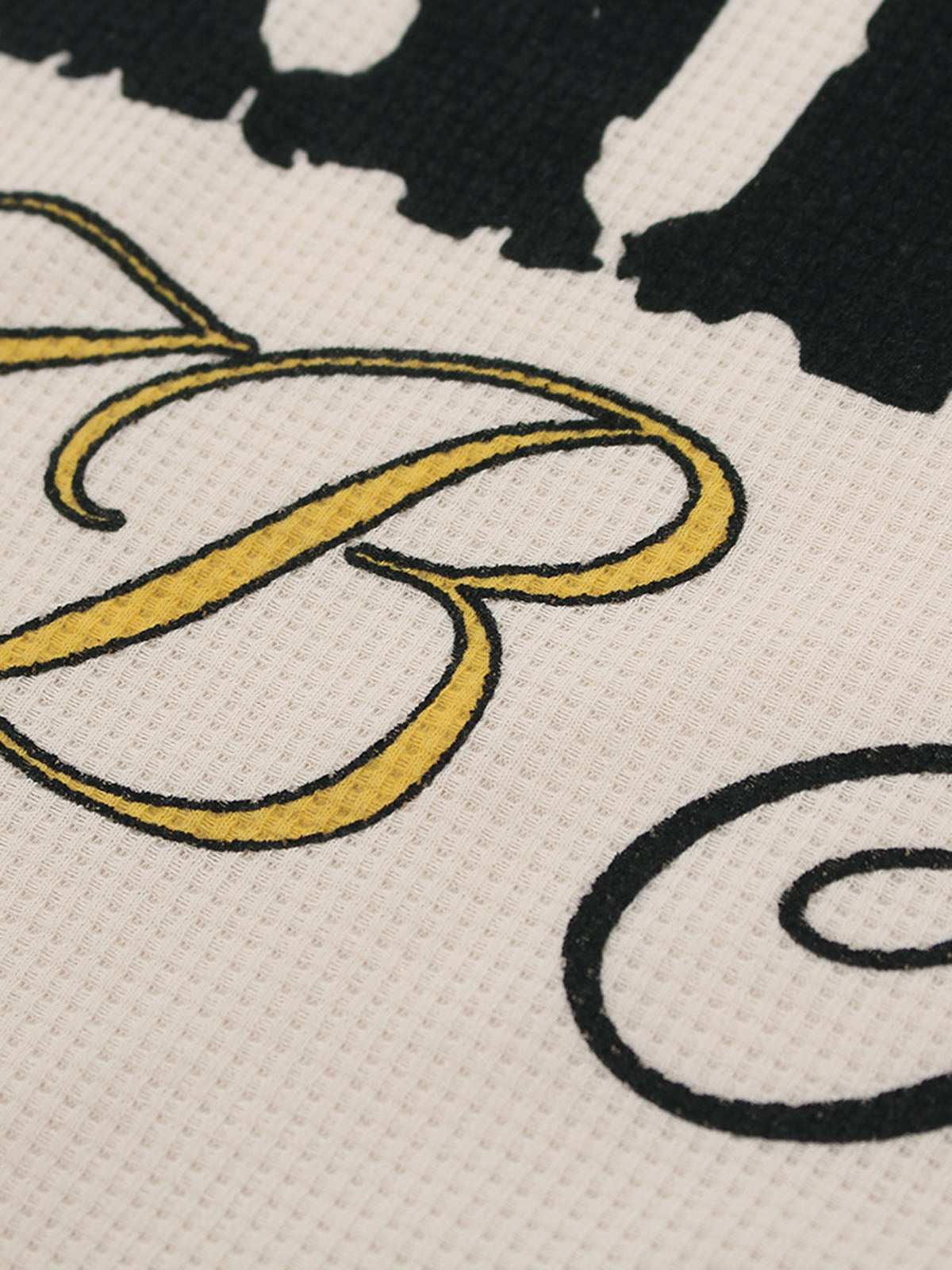 Thesupermade Retro Letter Print Long-sleeved T-shirt