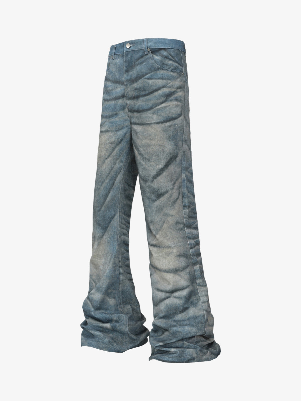 High Street RO Heavy Washed Flared Jeans