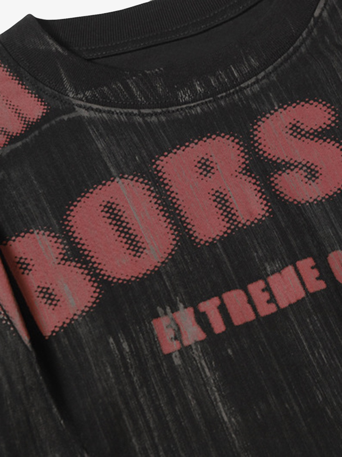 Painted Distressed Print Short-sleeved T-shirt