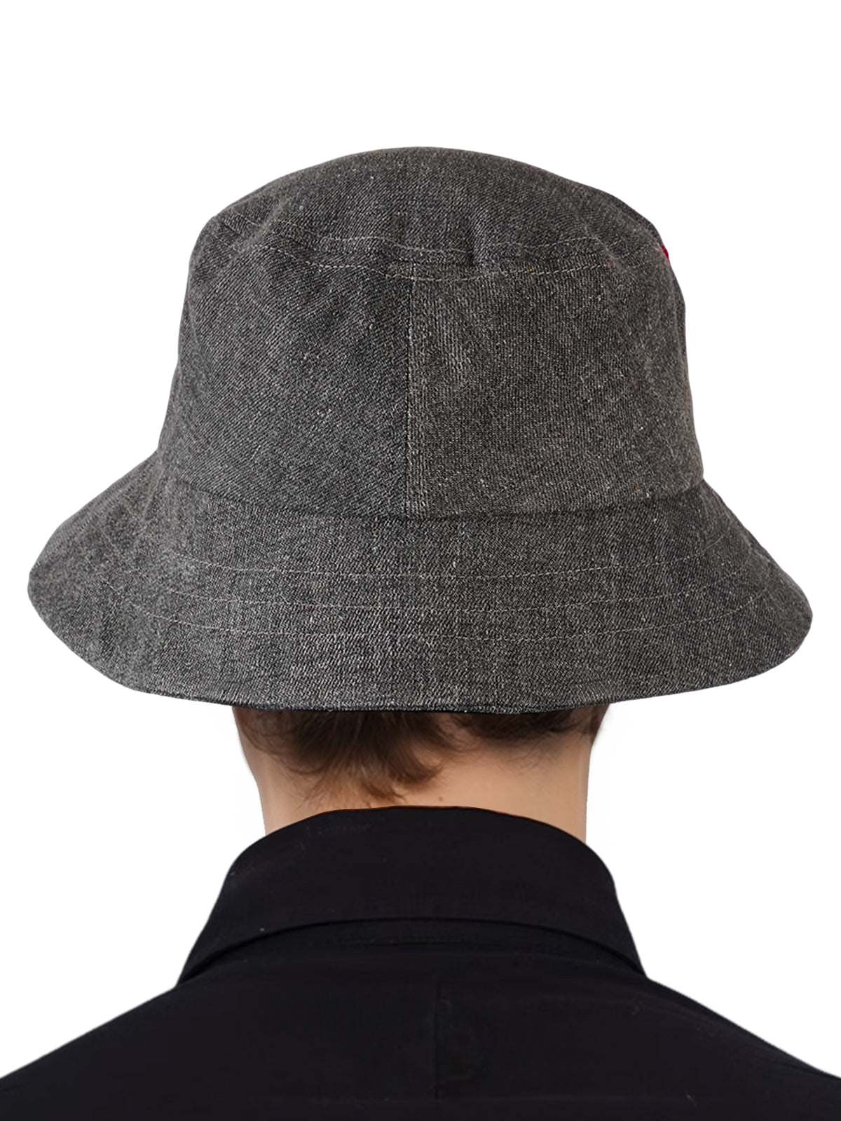 Cross And Portrait Denim Bucket Hat