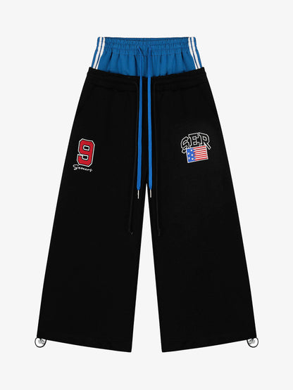 Stylish Wide-Leg Trousers with Contrast Waistband for Everyday Wear