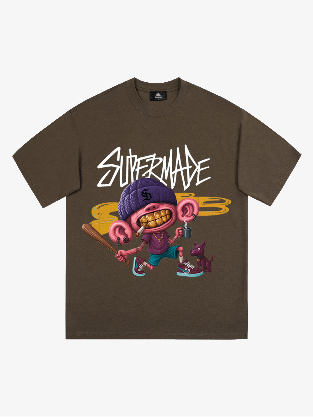 Thesupermade Cartoon Graffiti Trendy Weird Kid T-shirt